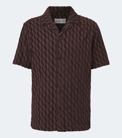Frescobol Carioca Frescobol Carioca Terry-trimmed cotton-blend bowling shirt