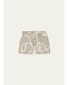 Frescobol Carioca Men's Maxi-Foliage Print Nylon Swim Trunks