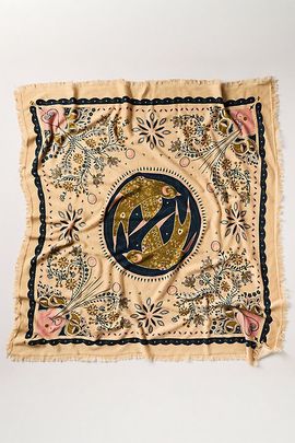 Freya Celestial Bird 100% Cashmere Large Bandana