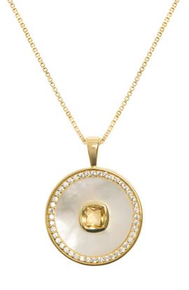 Freya Rose Freya Rose Citrine Mother Of Pearl Necklace 