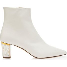 Freya Rose Freya Rose June White Pearl Heel Ankle Boots 
