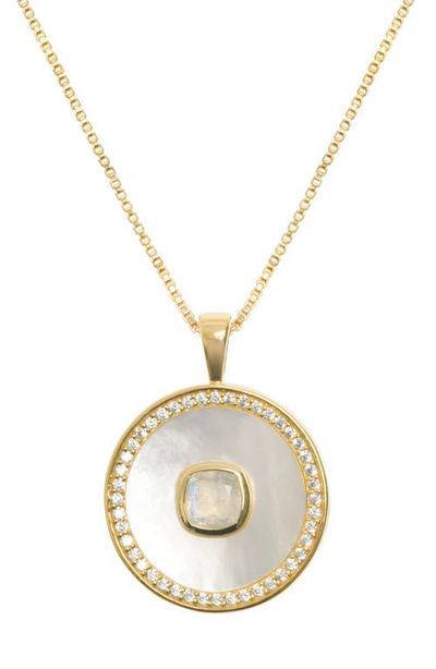 Freya Rose Freya Rose Moonstone Mother Of Peal Necklace 