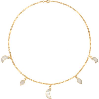 Freya Rose Freya Rose Petite Moon Necklace, Gold 