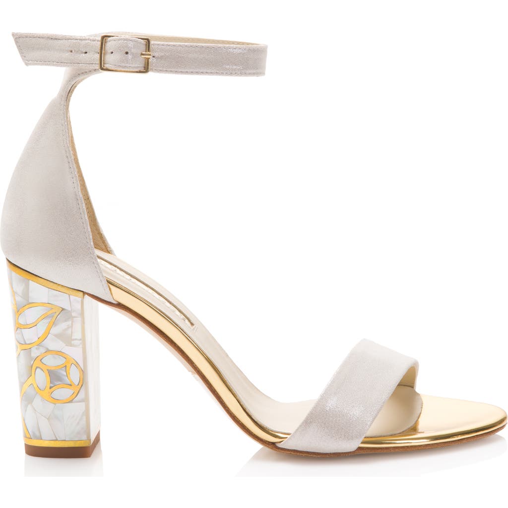 Freya Rose Freya Rose Rozu Ankle Strap Pearl Heel Sandal