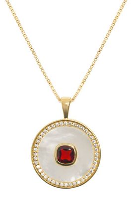 Freya Rose Freya Rose Ruby Mother Of Pearl Necklace 