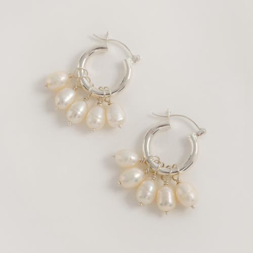 Freya Rose Freya Rose Silver Mini Hoops with Detachable Pearls 
