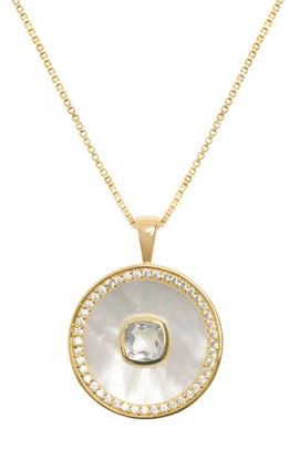Freya Rose Freya Rose White Topaz Mother of Pearl Necklace 
