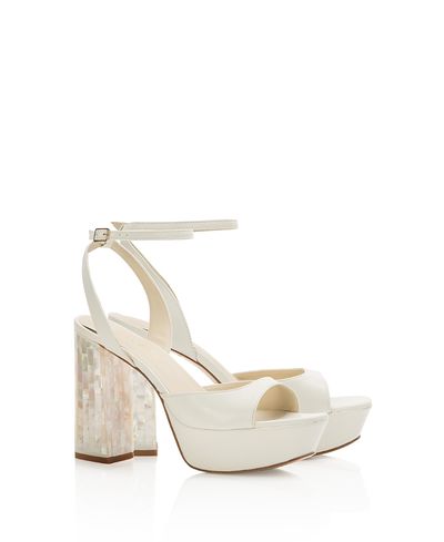 Freya Rose Freya Rose Women's Margot Ankle Strap Pearl Platform Heel Sandal