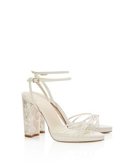 Freya Rose Freya Rose Women's Rosalina Ankle Strap Pearl Platform Heel Sandal