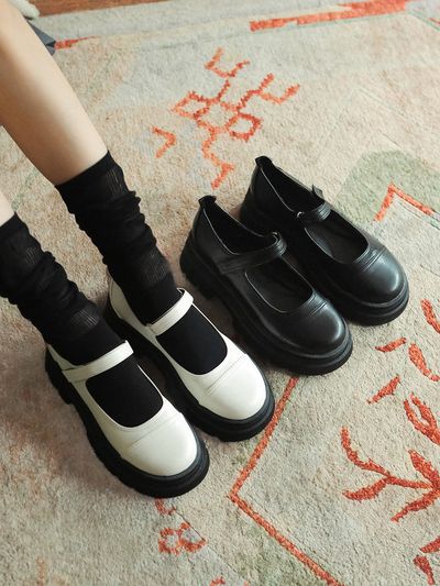 fri fla Velcro Platform Mary Jane (2 Colors)