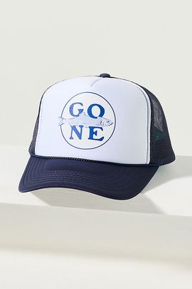 Friday Feelin Gone Fishin Trucker Hat