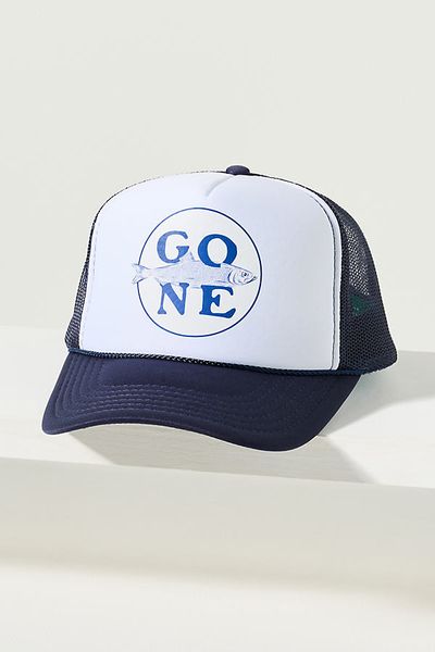 Friday Feelin Gone Fishin Trucker Hat