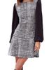 Friends Like These Friends Like These Check Long Sleeve Bouclé Minidress - 1