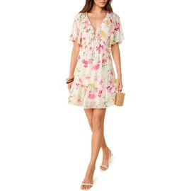 Friends Like These Friends Like These Floral Chiffon Minidress