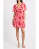 Friends Like These Friends Like These Floral Print Ruffle Chiffon Minidress - 1