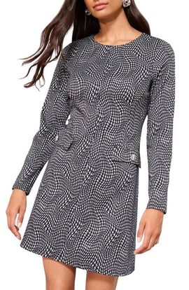 Friends Like These Friends Like These Long Sleeve Check Minidress