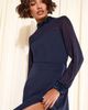Friends Like These Friends Like These Long Sleeve Mixed Media Cocktail Dress - 4