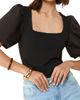 Friends Like These Friends Like These Mixed Media Puff Sleeve Top - 1