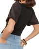 Friends Like These Friends Like These Mixed Media Puff Sleeve Top - 2