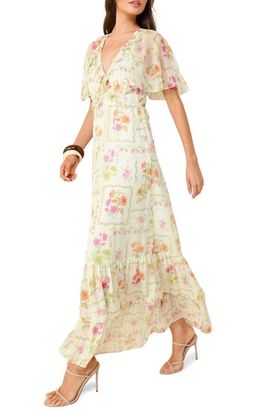 Friends Like These Friends Like These Print Ruffle Tiered Chiffon Maxi Dress
