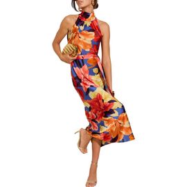 Friends Like These Friends Like These Print Sleeveless Midi Dress