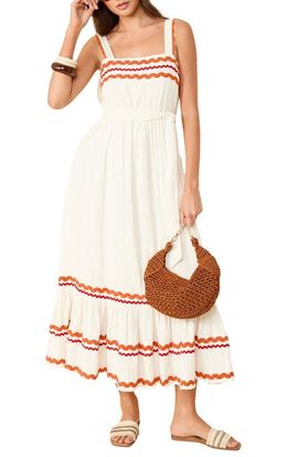 Friends Like These Friends Like These Rickrack Trim Maxi Sundress