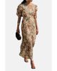 Friends Like These Friends Like These Ruched Puff Sleeve Chiffon Maxi Dress - 1