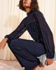 Friends Like These Friends Like These Sequin Mixed Media Long Sleeve Jumpsuit - 2