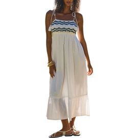 Friends Like These Friends Like These Tie Strap Crochet Maxi Dress