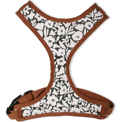 Fringe Studio Fringe Studio Charcoal Floral Medium Dog Harness