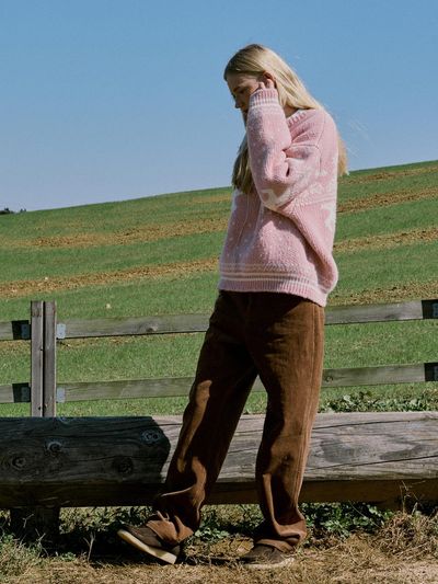 FRITUR Corduroy Loose Tapered Cotton Pants (F244PT03)