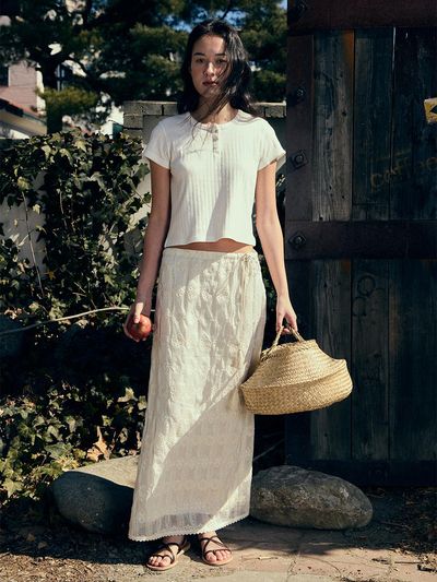 FRITUR Eyelet Button T-Shirt (F251TS01)