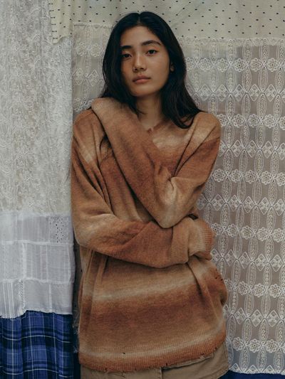FRITUR Gradation Wool Blend Relaxed Fit Knit (F243KN02)