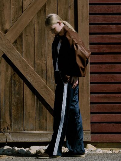 FRITUR Heat Lace Fleece Drawstring Track Pants (F244PT01)
