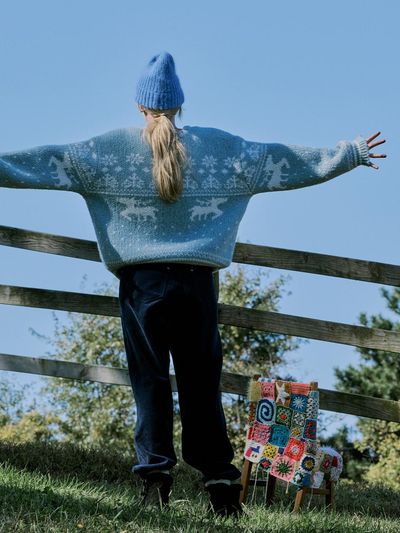 FRITUR Nordic Pattern Relaxed Fit Knit Sweater (F244KN01)