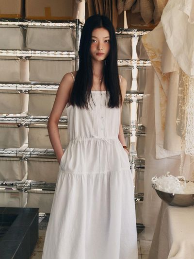 FRITUR Poet Linen Dress [Ivory] (F252OP04)