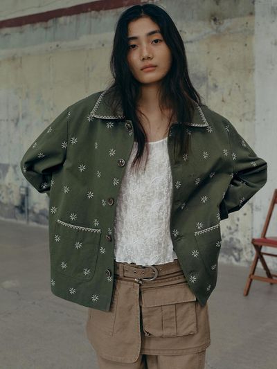 FRITUR The KYOTO Jacket Green_F243JK01