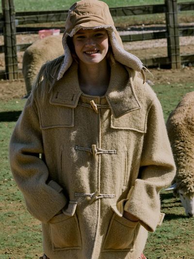 FRITUR Wool Mohair Classic Brook Coat [Beige] (F244CT01)