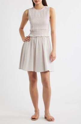 FRNCH FRNCH Antonietta Smocked Sleeveless Minidress