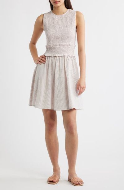 FRNCH FRNCH Antonietta Smocked Sleeveless Minidress