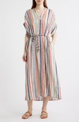 FRNCH FRNCH Belted Stripe Maxi Dress