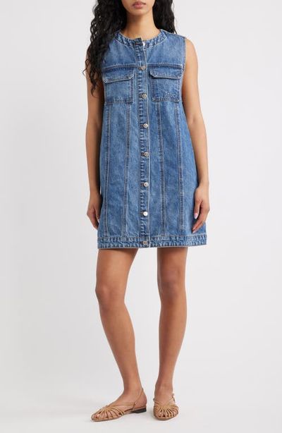 FRNCH FRNCH Elda Sleeveless Button Front Minidress