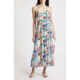FRNCH FRNCH Hippuris Print Sleeveless Maxi Dress