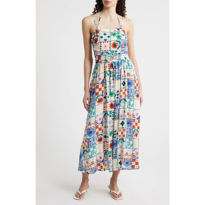 FRNCH FRNCH Hippuris Print Sleeveless Maxi Dress