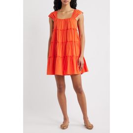 FRNCH FRNCH Nicandro Tiered Cotton Minidress