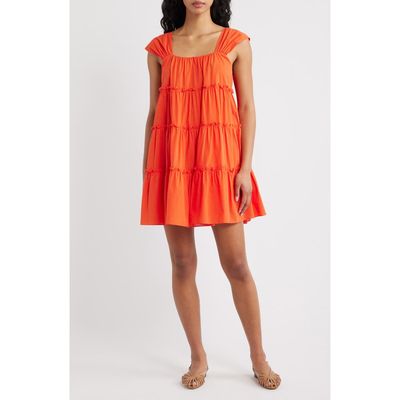 FRNCH FRNCH Nicandro Tiered Cotton Minidress