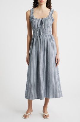 FRNCH FRNCH Obea Variegated Stripe Organic Cotton Sundress