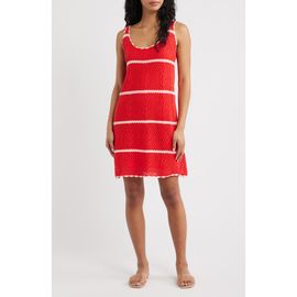 FRNCH FRNCH Rosaria Stripe Pointelle Minidress