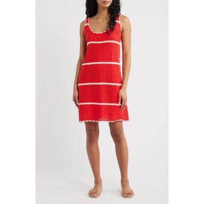 FRNCH FRNCH Rosaria Stripe Pointelle Minidress