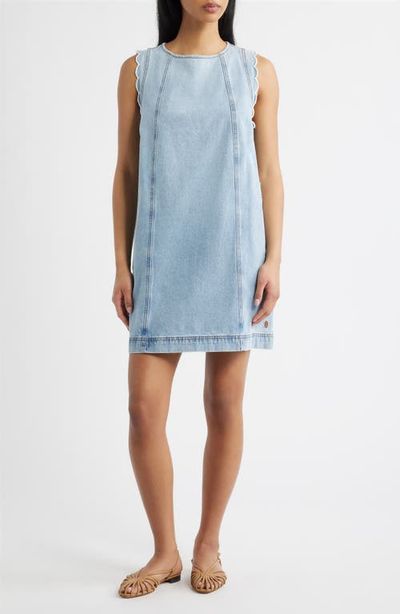 FRNCH FRNCH Vito Scallop Sleeveless Shift Dress